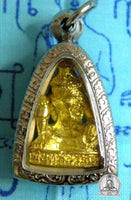 Amulette dorée de Lersi Narot - Vénérable Ajarn Porn. # 100 - Magic of the Buddha