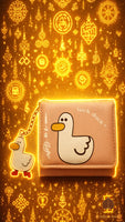 Portefeuille magique de fortune Duck Luck orné de yant (avec billet de temple offert) # 854 Magic of the Buddha