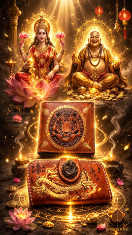 💰 Portefeuilles magiques de fortune (Tigre ou Dragon) - Vénérable Ajarn Wicha du Wat Pantha Wicha # 836 Magic of the Buddha