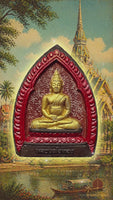 Tablette votive peinte du Bouddha Luang Phor Sothorn du Wat Pheut Nimit (première édition) # 861