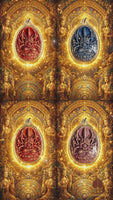 Tsa Tsa émaillés multicolores de Namgyalma - Wat Boman Khunaram # 848