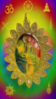 Multicolor Ceramic Phra Somdej Buddha Amulet #685