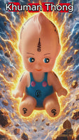 Poupée Kewpie Khuman Thong décorée de yant Support rituel thaïlandais # 745