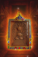 Rare Ancient Amulet of Fortune Buddha Phra Sanghajai - Most Venerable LP Tae of Wat Sam Ngam. #394