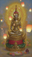 Statue du Bouddha d'emeraude Phra Kaew Morakot - Très Vénérable LP Dooh (1987) # 651