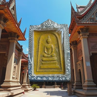 Amulet Phra Somdej Pok Deng and Phra Sanghajai Natchaléti – Luang Phor Phina (Wat Sanom Lao) # 672