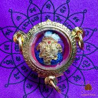 Amulette bille Look Aum Khuman Thong peinte à la main – Wat Païlom (début années 2000) # 718