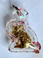 Amulette dorée de Mûshika, rat sacré vahana du dieu Ganesh # 770 Magic of the Buddha