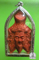 Large three-faced Lersi amulets - Wat Khao Lem # 130