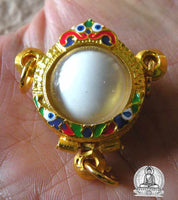 Perle relique blanche des Arahant des grottes sacrées de Khao Sam Roi Yot. # 84