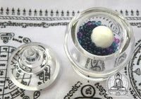 Perle relique blanche des Arahant et sarira pourpres et bleues. # 101