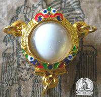 Perle relique blanche des Arahant des grottes sacrées de Khao Sam Roi Yot. # 84
