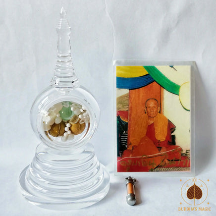Lot de reliques du très vénérable Kruba In Intho (1902–2003) – Wat Kanthawas # 784 Magic of the Buddha