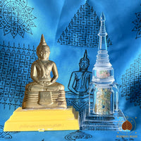 🛕 Chedi translucide aux reliques Sarira arc-en-ciel et Bouddha – Wat Luang Phor Sothorn # 700