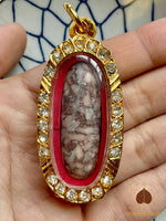 Amulette Shiva Lingam en pierre relique Hin Khao San des grottes sacrées de Khao Sam Roi Yot # 704