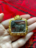 Singharaj ancien – Amulette de protection royale en métal rituel patiné # 762