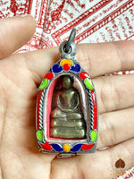 Amulette Phra Kling en alliage alchimique Mekkapat – Wat Prai Pathana (2012) # 621