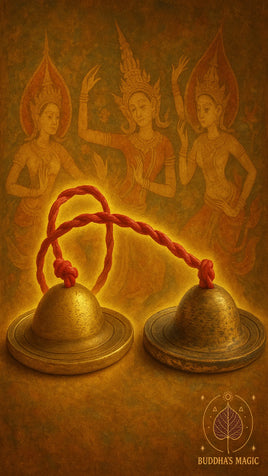 🥁 Traditional Thai “Ching” cymbals – antique patinated model #696