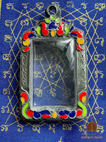 🕉 Reliquaire pour amulettes Phra Somdej – motifs polychromes artisanaux # 682