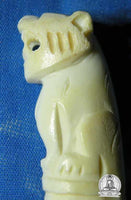 Tiger tooth amulet carved in bone - Wat Bang Phra (Temple of the Most Venerable LP Pern) # 13