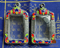🕉 Reliquaire pour amulettes Phra Somdej – motifs polychromes artisanaux # 682
