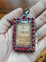 Rare amulette Phra Somdej en pierre sacrée Hin Phratat - Très Vénérable Luang Phor Koon Parisutho # 859