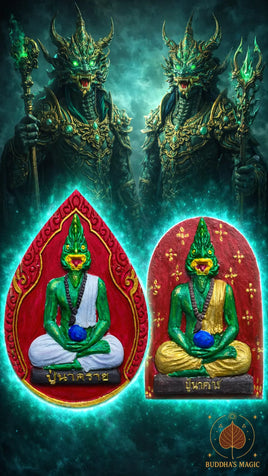 Tablettes votives Lersi tête de Nâgas Pu Phuchong Nagaraj - Wat Choen Len # 858