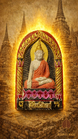 ✨ Tablette votive peinte du Bouddha Phra Pairee Pinat – Luang Phor Mang du Wat Klong Khao # 802 Magic of the Buddha