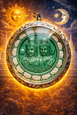 Amulette Jatukham Rammathep – Série Royale “Deux Rois Offrant des Richesses” # 734