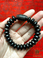 Chapelet de poignet Look Phrakham en bois de tamarinier – Luang Phor Mahasilla Sirijanto # 656