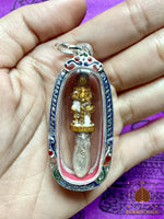 Petite amulette dague rituelle Phra Karn Tao Wessuwan – Très Vénérable Luang Phor Dooh # 751