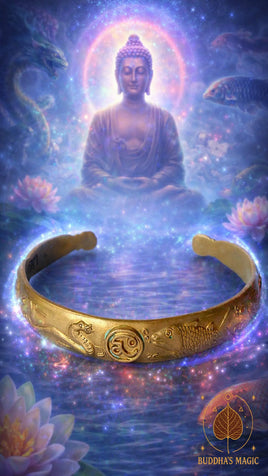 🐟 Bracelet de fortune Kamlae Mang Mee Ngern Thong – Luang Phor Sawat (Wat Salapoon Worawihan, Ayutthaya) # 787 Magic of the Buddha