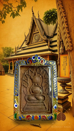 Rare amulette ancienne du Bouddha de fortune Phra Sanghajai - Très Vénérable LP Tae du Wat Sam Ngam. # 394 Magic of the Buddha