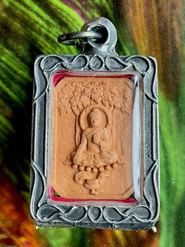 🐓 Amulette Phra Somdej au Coq – Style Luang Phor Parn – bénie par LP Uthen (Wat Tha Mai) # 595