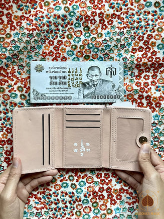 Portefeuille magique de fortune Duck Luck orné de yant (avec billet de temple offert) # 854 Magic of the Buddha